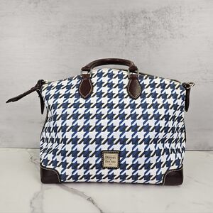 Dooney And Bourke Houndstooth Domed Satchel